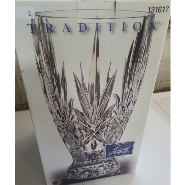 Cristal d'Arques Tradition Crystal Vase 11 3/4 T 