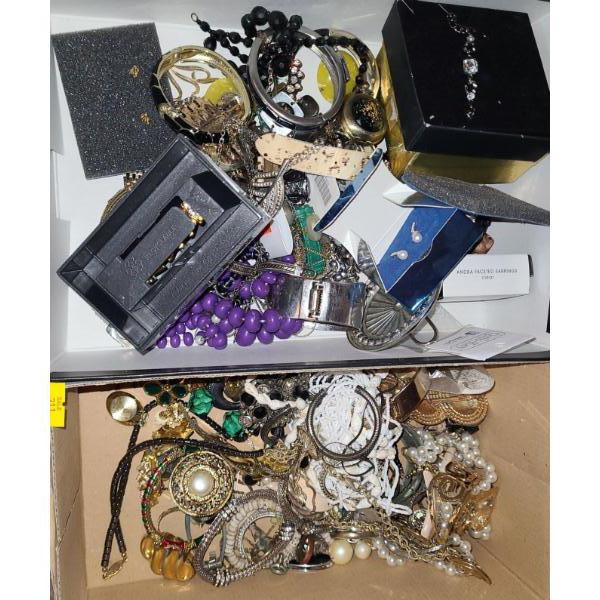 Costume Jewelry (11): Bracelets, Necklaces, Avon Earrings (New in Box), Other Pieces