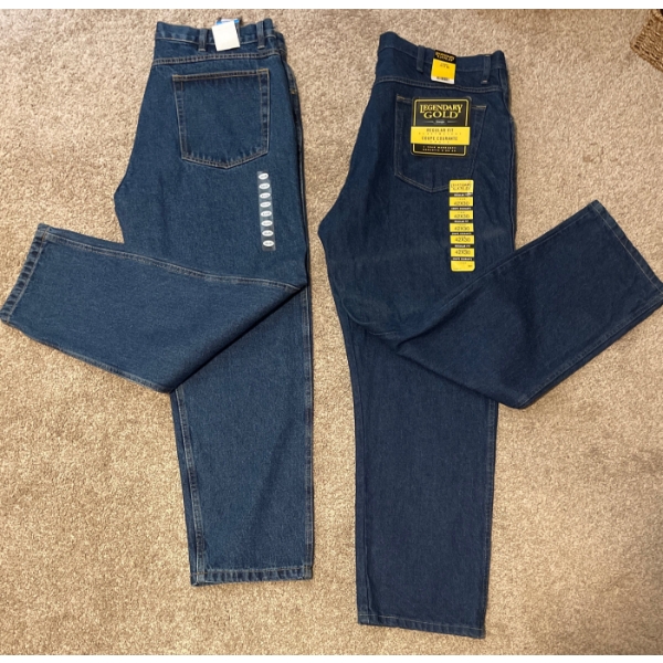 Two Pairs of Men's Jeans  42"/30"tall