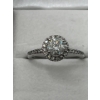 Image 1 : 14K White Gold and Uncertified Round Cut Diamond Ring