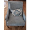 Image 2 : Pair of Light Blue Accent Chairs, Pillows Included 29Wx33Dx36H seat 20H