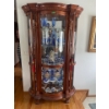 Image 1 : Wood and Glass Hutch with Interior Lighting 81H x 42W x 15D Contents NOT Included