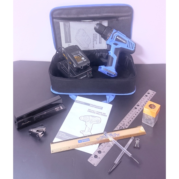 Mastercraft 20V Max Lithium-Ion Cordless Drill/Driver Set with Accessories