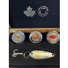 Image 1 : 2016 $20 Canadian Salmonid - Pure Silver 3 Coin Set with Display Case & Fishing Hook $749.00 Retail