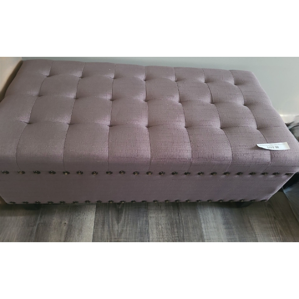Tufted Ottoman w/ Storage and Button Detail 39 w, 16 h, 20 d 