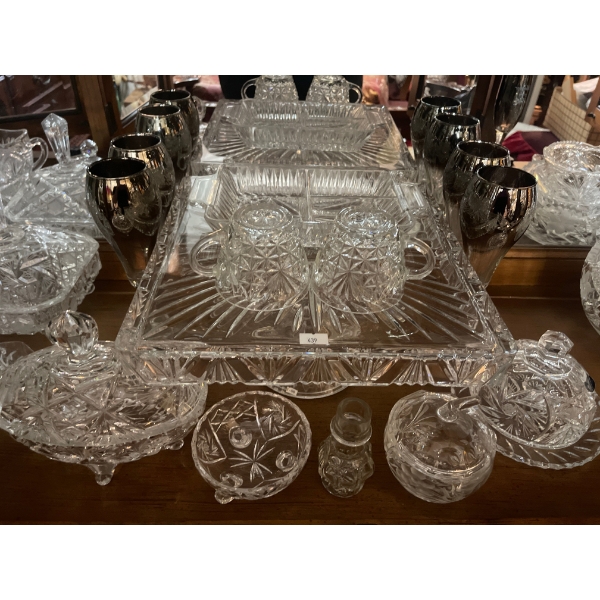 Crystal Cake/Desert Tray & Extras