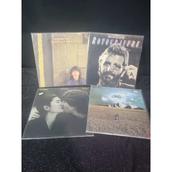 Harrison "Somewhere in England", Ringo's "Rotogravure", Lennon "Mind Games", w/ Ono "Double Fantasy"