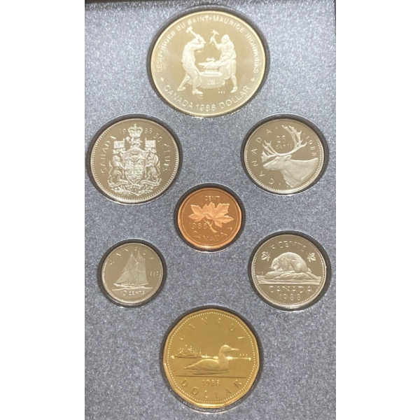 1989 Canadian Specimen Set With 50% Silver Dollar 23.33 Grams