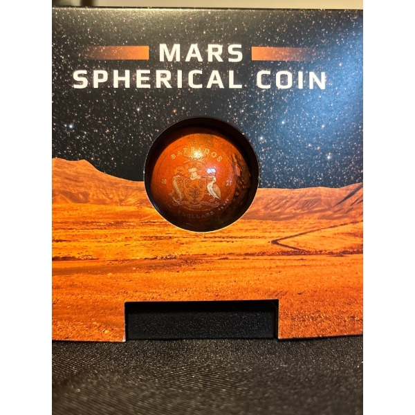 2021 $5 Spherical Mars - Pure Silver Coin $400
