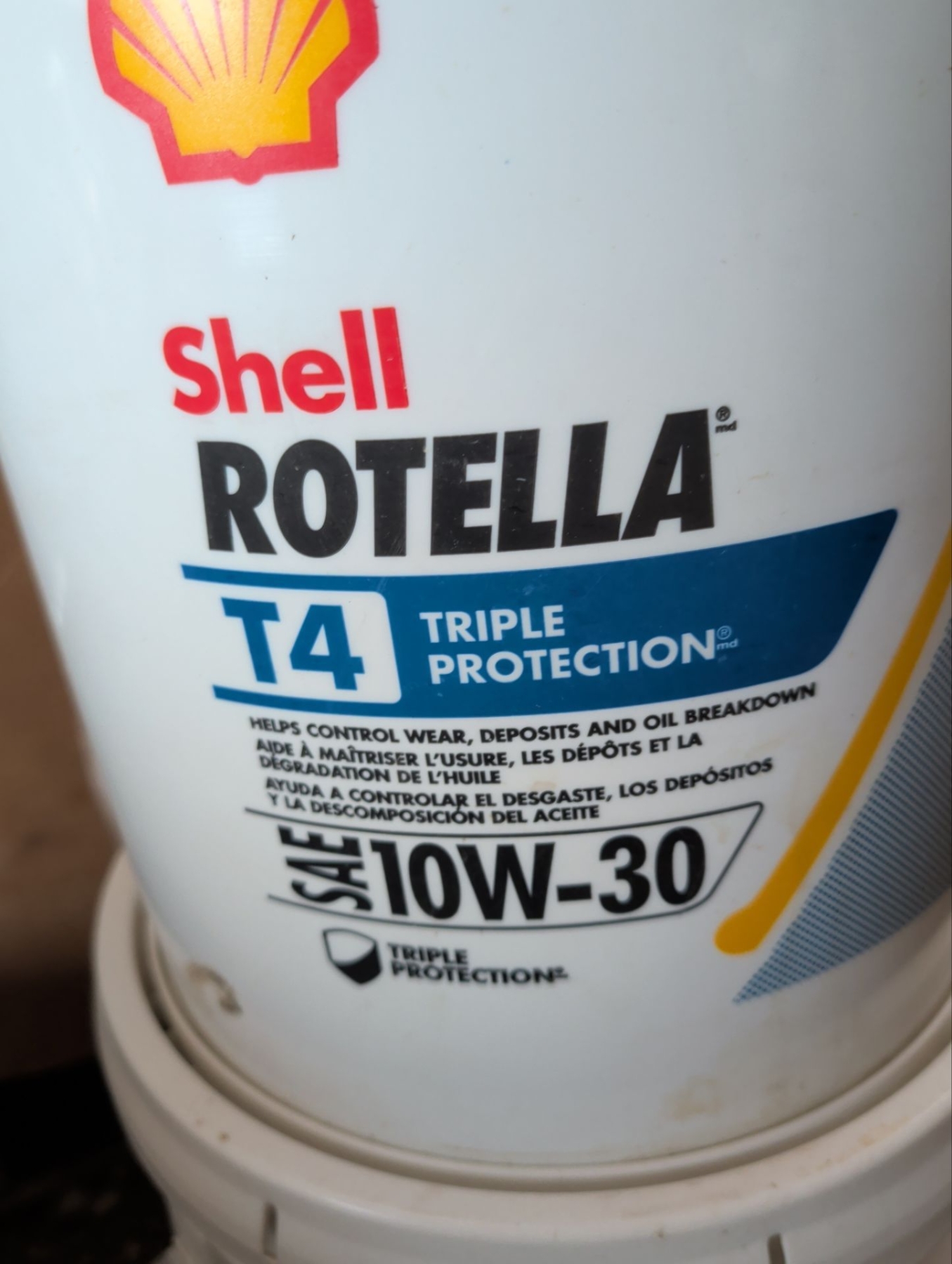 Shell Rotella Hd30 New 2 Pails Of Shell Rotella T4 Triple Protection SAE 10W-30 - Beck ...