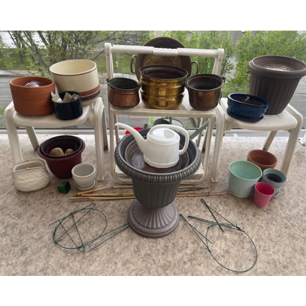 Plant Pot Hoard - Copper Craft Pots /Cauldrins Brass Ceramic & More