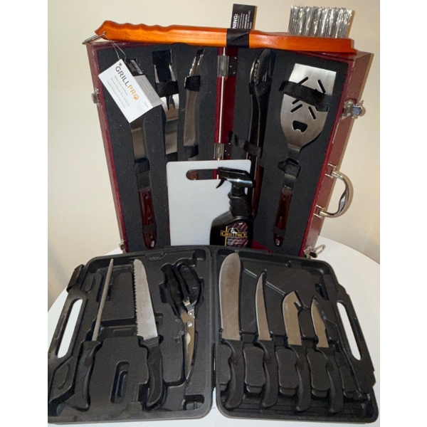 Complete Barbeque Serving Utensils In Case