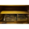 Image 7 : Two Wooden Tables 14 w, 26 d, 23 h and Two Storage Cabinets 33.5 w, 16.5 d, 67 h