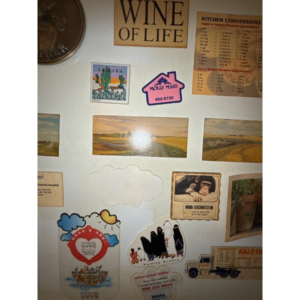 Magnet Collection Featuring Lovely Large Metal 'Mother' Magnet 