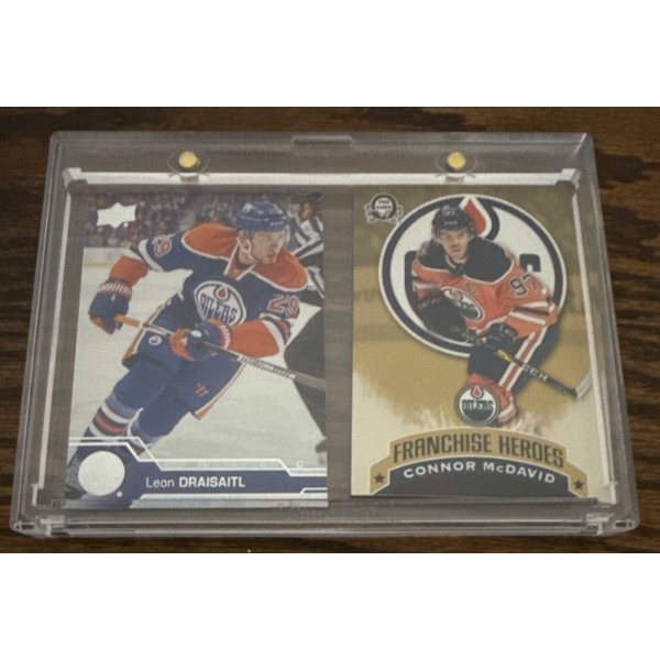  Franchise Heroes Conner McDavid & Leon Draisaitl Framed Card