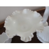 Image 7 : Fenton White Hobnail Glassware Including: Dish, Salt and Pepper Shakers and More!