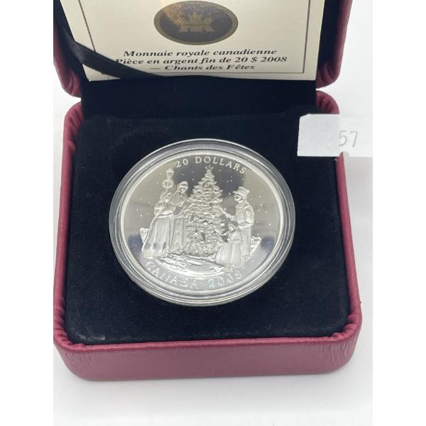 2008 Canada $20- Holiday Carols Fine Silver 31.39g 