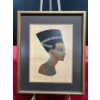 Image 1 : "Queen Nefertiti" Original Handpainted Papyrus 11Wx15H