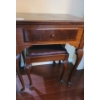 Image 5 : Singer Sewing Machine w Electric Pedal & Built-in Wood Cabinet 25 1/2 w 31 h.  Bench Included