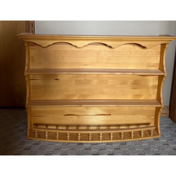 Gorgeous Wooden Hand Made Wall Shelf #1 - 34.5W, 25T 