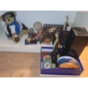 Image 1 : Assorted Household Decor Including: Pilot Teddy Bear, Carved Wood Faces 10 T, Wooden Cat and More!
