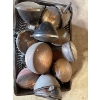 Image 1 : box full of vintage antique tractor lights all various sizes and manufactures

