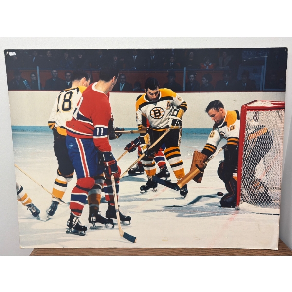 40" x 30" Boston Bruins and Montreal Canadiens Hockey Photograph