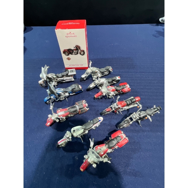 Collection of Hallmark Harley Davidson Motorcycle Ornaments