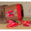 Image 3 : Indigenous Made Moose Hide Mukluks w/ Floral Bead Work Tassels & Fur Trim