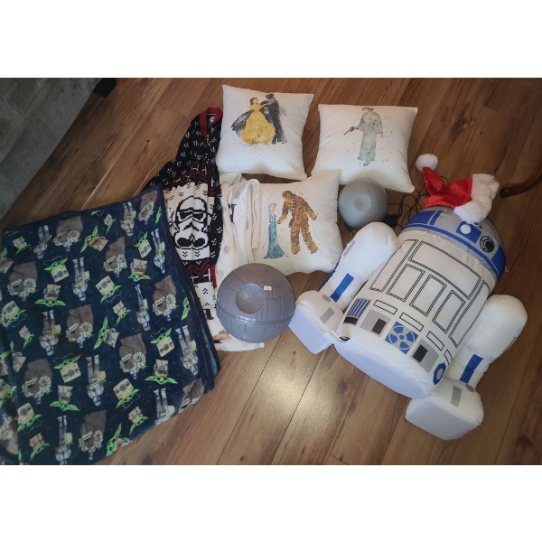 Star Wars Hand-Made Cushions,  R2-D2 Plushie, Yoda Blanket, and More!