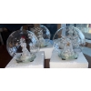 Image 1 : Milk glass Serving Tray & Three Snow Globe Ornaments