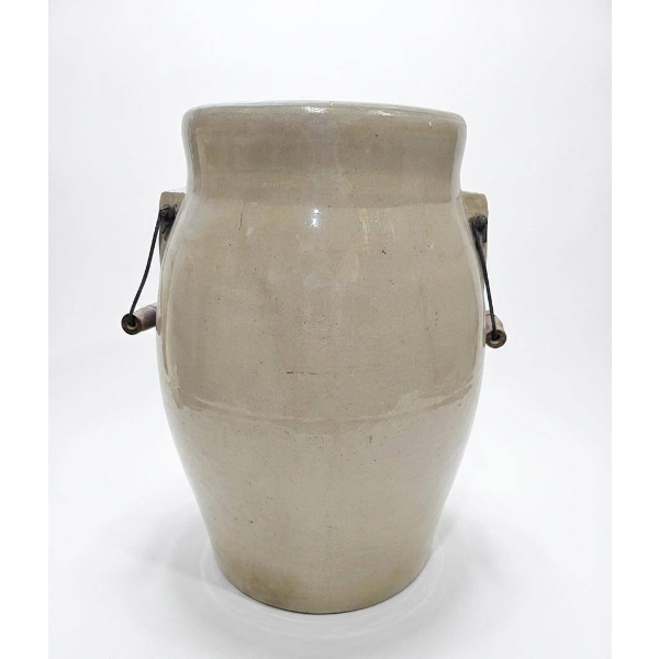 Stoneware jar with handle, 18 inches height