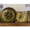 Image 4 :  Collection of brass wall items, Apple pie plate and a Mickey Mouse vintage spoon holder