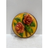 Image 1 : Chalk Flowers, Peach Roses on Branch 7"Diameter
