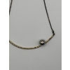 Image 2 : silver and gold necklace with pearl 14 k 4.51 g gold piece with pearl .925 silver chain 2.6 g