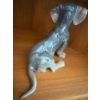 Image 5 : Adorable Royal Copenhagen Denmark Dog Figurine, 11In Long w/ 3D Wall Art 