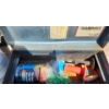 Image 9 : Blue Metal Toolbox and Contents Incl: Sockets, Wrenches, Sanding Belts and More!