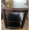 Image 3 : Ashley Furniture Collection - Pair Of Mahogany 2 Tiered End Tables 30x21x26