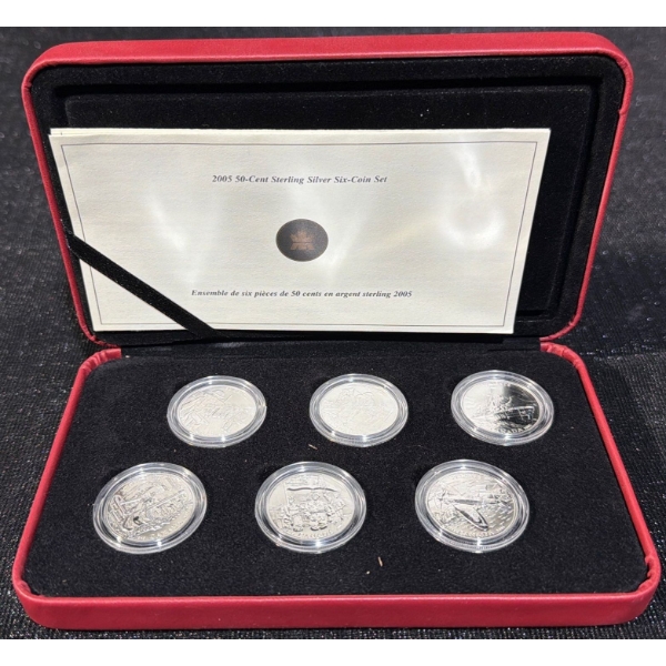 2005 50-cent Battle of Britain Six-Coin Proof Set 92.5% Silver 55.8 Grams