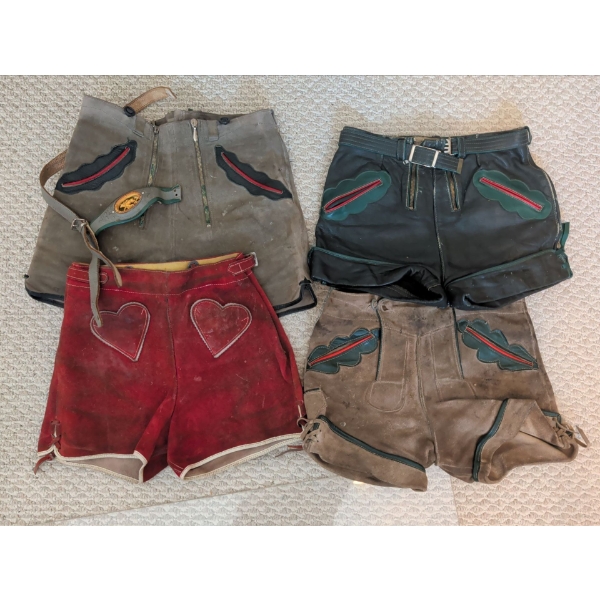 German Lederhosen Shorts Made From Genuine Leather 