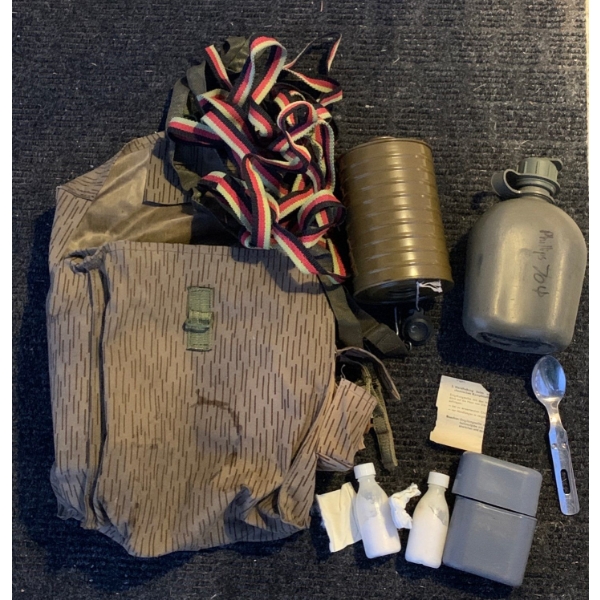 Antique Military Gear - Flask Gas Canister & More