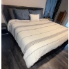 Image 2 : Comfy King Sized Bed w/ Bedding- Douvet & Sheets  Mattress Is In Great Shape!