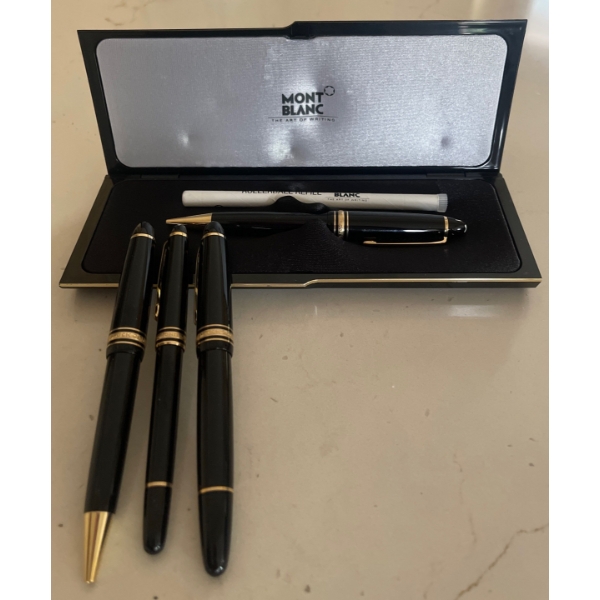 Monte Blanc Fancy Pen w/Refill ++ Three Other Monte Blanc Pens