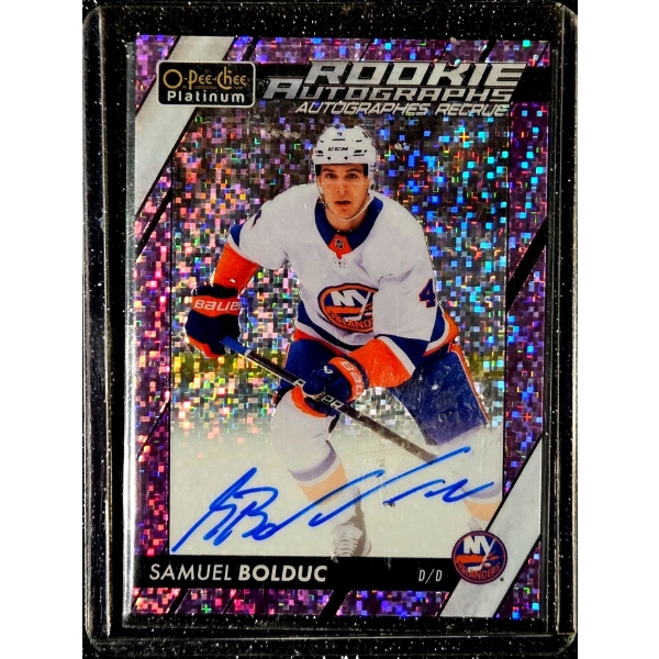 Samuel Bolduc 35/99 - 2023-24 O-Pee-Chee Platinum "Rookie Autographs" Trading Card