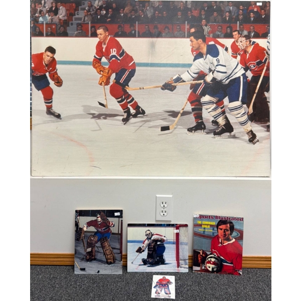 Montreal Canadiens Memorabilia Including 40" x 30" Photo and Collectibles