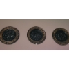 Image 3 : Collection of 9 Metal Plates- Largest 20" Diameter (Log Home Scene) and 8 Others (Scroll All Photos)