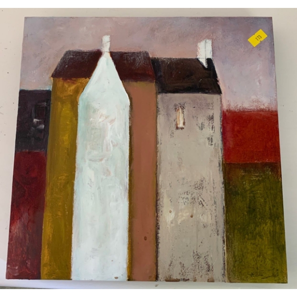 Joanna Drummond Oil On Board House 12 x 12