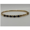 Image 1 : Ladies 10k Gold Bracelet with Diamonds & Emeralds Beautiful shape . 4.02g