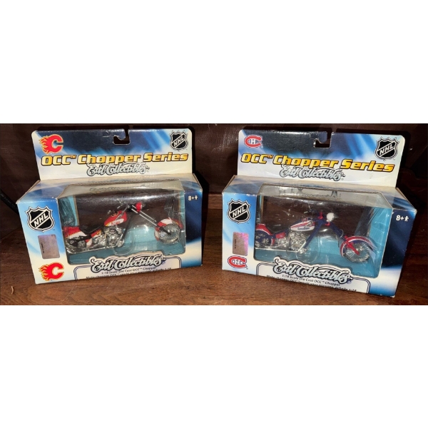 OCC Chopper Collectable NHL Motorcycle Figures Flames & Habs