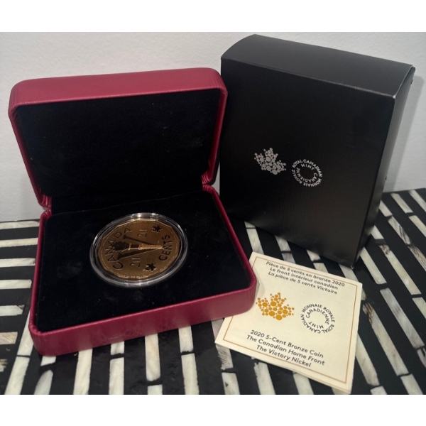 Uncirculated 2020 Canada 5 Cent BRONZE Canadian Home Front Victory Nickel 